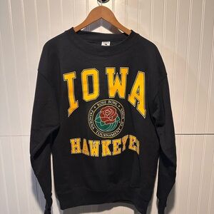Vintage Iowa Hawkeyes Rose Bowl Crewneck Sweatshirt - Raised Letters - Large